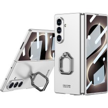 M.TK Moveteck Samsung Galaxy Z Fold 8 Uyumlu Ultra Kılıf Kıpta Flip Ring Kamera Korumalı Standlı Yüzüklü Armor Kapak