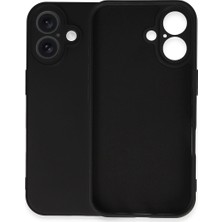 Bezos iPhone 16 Plus Kılıf Nano Içi Kadife Silikon - Siyah