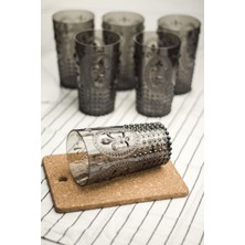 TeknoKapsül Akrilik Füme 6'lı Uzun Bardak & Su Meşrubat Bardağı 750 ml ( Büyük Boy & Cam Değildir )
