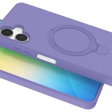 Bezos Galaxy A06 Regal Magsafe Standlı Kapak - Lila