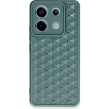Bezos Note 13 Pro 5g Kılıf Petek Silikon Kapak - Koyu Yeşil