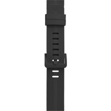TeknoKapsül Watch 38MM KR408 Çizgili Silikon Kordon - Koyu Gri