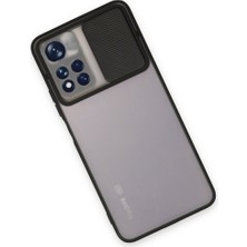 Bezos Note 11T Kılıf Palm Buzlu Kamera Sürgülü Silikon - Siyah