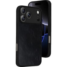 Bezos iPhone 17 Pro Aras Deri Kapak - Siyah