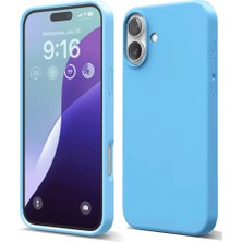 Bezos iPhone 16 Plus Kılıf Nano Içi Kadife Silikon - Mavi