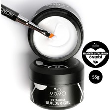 Momo Professional Premium Builder Gel, Protez Tırnak Jeli No.02, Beyaz, 55 gr