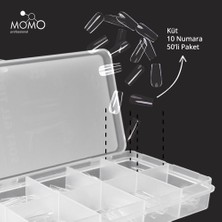 Momo Professional Soft Gel Tips, Küt No:10, Tek Boy 50’li Yedek Paket