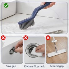 Alkar Store Çok Amaçlı Derz Temizleme Fırçası, Entegre Cımbız Uçlu, V Şekilli Güçlü Kıl Yapılı, Fayans Banyo Mutfak Oluk ve Köşe Temizleyici