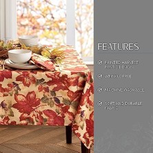 Alkar Store Fashions Hasat-Festival Sonbahar Baskılı Masa Örtüsü, 152 cm x 213 Cm, Dikdörtgen