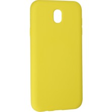 Bezos Galaxy J7 Pro / J730 Kılıf Nano Içi Kadife Silikon - Sarı