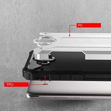 Alkar Store Mate 10 ile Uyumlu Çift Katman Koruyucu Crash Military Tank Kılıf - Gri