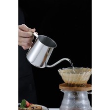 Alkar Store Çelik Ölçekli 350 ml 7 Cup Kahve Demleme Ibriği Espresso Sıcak Su Ibriği MT116