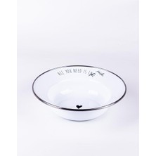 Alkar Store Motto Emaye Çukur Makarna ve Salata Tabağı