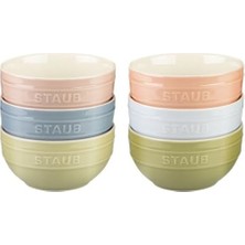 Alkar Store Seramik Kase Seti 6'lı Macaron Renkleri