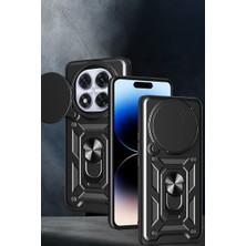 Bezos Note 14 Pro Plus Kılıf Pars Lens Yüzüklü Silikon - Yeşil