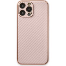Bezos iPhone 13 Pro Kılıf Coco Karbon Silikon - Pembe