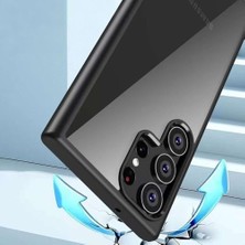 Alkar Store Galaxy S23 Plus ile Uyumlu Kılıf Kenarı Renkli Arkası Şeffaf Kamera Korumalı Impact Protectıon Lacivert Kılıf