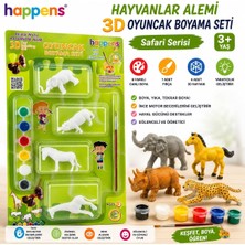 Alkar Store Orman Hayvanları 3D Hayvan Boyama Oyuncağı | Yıka Tekrar Boya Eğitici Set