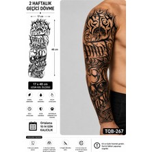Tattoo Gerçekçi Tam Kol Kaplama Model Geçici Kol Bacak Geçici Sticker Yapıştırma Dövme
