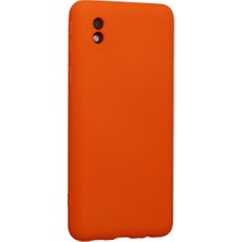 Bezos Galaxy A01 Core Kılıf Nano Içi Kadife Silikon - Turuncu