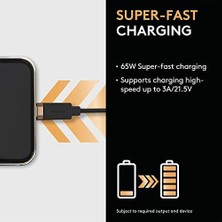 Alkar Store 1m Usb-C To Usb-C Örgülü Şarj Kablosu - Siyah