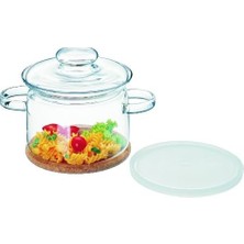 Alkar Store Simax Cam Tencere (Saklamak Için Kapak ve Nihale Hediyeli) Kapasite 2,00 Lt 170X125 mm
