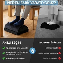 Alkar Store - Ergonomik Ayak Yastığı Desteği – Sünger Ayak Dinlendirme Yastığı, Ofis ve Ev Kullanımı Için Rahatlatıcı Ayak Destek Pedi, Uzun Süre Oturanlar Için Konforlu Ayak Destek Minderi