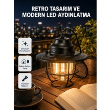 Epilons Retro Kamp Lambası Su Geçirmez Taşınabilir Gece Işığı Uzun Pil Ömürlü