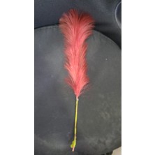 Es Dekor Yapay Çiçek Tüy Roven Kırmızı Pampas 1 Adet 44CM