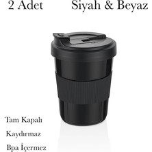 Alkar Store 2 Adet Kahve Bardağı 550 ml Bpa Içermez Yürüyüş Seyahat Oto
