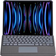Motto Ticaret Newface Apple T5509D Ipad Pro 12.9 (2022) Kılıf Palermo Ledli Klavyeli Standlı Tablet Kılıfı