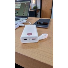Alkar Store H004 20000 Mah Power Bank Pd 30W ve USB 22.5W Fast Hızlı Şarj Dahili Type C ve Lightning Kablolu Dünya Standartlarına Uygun Polymer Batarya Birebir Amper LCD Göstergeli Powerbank