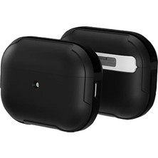 Motto Ticaret Movenchy Apple Airpods Pro 2 (2.nesil) Mo-A8 Armor Kılıf - Siyah