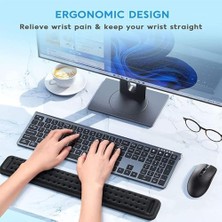 Alkar Store Klavye Bilek Desteği, Bilgisayar Klavyesi Için Bilek Destekliği, Kaymayan Pu Tabanlı Ergonomik Klavye Bilek Desteği, Ofis, Ev ve Laptop Kullanımı Için Ağrı Giderici