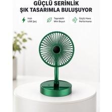 Epilons Katlanabilir Mini Fan – 3 Kademeli Soğutma, Şarjlı