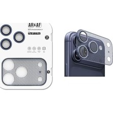 Alkar Store Senon Apple iPhone 17 Pro Zore Cl-22 Parmak Izi Bırakmayan Anti-Reflective 2in1 Kamera Lens Koruyucu (Mavi)