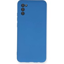 Motto Ticaret Newface Samsung Galaxy A03S Kılıf Nano Içi Kadife Silikon - Mavi