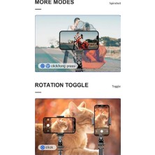 Alkar Store Gimbal Stabilizer Selfie Stick Tripod – 2’si 1 Arada Kablosuz Bluetooth Uzaktan Kumandalı, 700MM Ayarlanabilir Yükseklik, Ios & Android Uyumlu, Titreşim Önleyici Telefon Tripodu | L19
