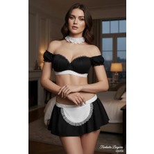 Alkar Store New Dreams Fantezi Hizmetçi Kostümü, Tasarım Modern Stil, Yetişkin Kadın Iç Çamaşırı Takım