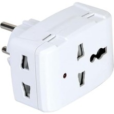 Alkar Store Universal Priz Çevirici Dönüştürücü, Işıklı Çok Amaçlı Golyat Fiş, Ab (Europlug), Abd (Nema), Ingiltere, Avustralya-Çin, 110-250V Ac Geniş Voltaj Aralığı ve 13A-250W Yük Kapasitesi