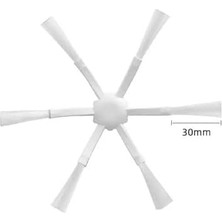 Alkar Store Mi  1c, 2c, Pro 2+ 3d,dreama F9 ile Uyumlu 6 Kollu Yan Fırçalı Hepa Filtre,fırça Yedek Parça Beyaz 7 Li Yenileme Seti