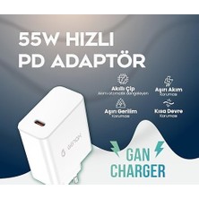 Alkar Store 55W Ultra Hızlı Gan Power Teknolojili Pd Şarj Adaptörü | Telefon - Tablet - Bilgisayar Uyumlu