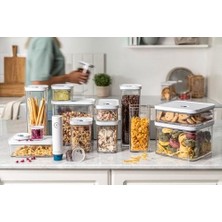 Alkar Store Fresh & Save Cube Vakumlu Saklama Kabı 3m, 21 Santimetre, Şeffaf Akdeniz Mavisi