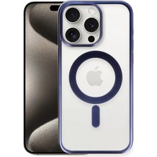 Motto Ticaret Newface Apple Iphone 15 Pro Kılıf Erozi Magsafe Kapak - Lacivert