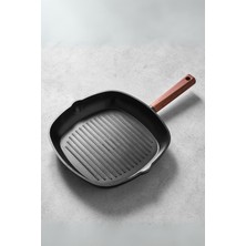 Alkar Store Oslo Granit Grill Tava 28 cm Ahşap