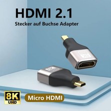 Alkar Store 8k Micro HDMI Çevirici 8k UHD HDMI Micro HDMI Çevirici Cep Telefonlarına Olmaz