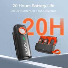 Alkar Store Hohem Mic-01 Kablosuz Yaka Mikrofonu, Anında Eşleştirme, Dsp Gürültü Engelleme, 20 Saat Pil Ömrü, Pc Android Kamera Gimbal Için Mini Mikrofon, Video Kaydı/röportaj, 2 Tx+1 Rx+Şarj Kutusu