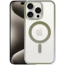 Motto Ticaret Newface Apple Iphone 15 Pro Max Kılıf Erozi Magsafe Kapak - Gri