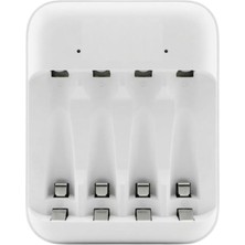 Alkar Store 4lü Ledli Aa Standart Kalem Pil ve Aaa Ince Kalem Pil Şarjlı Ni-Mh/ni-Cd Pil Hızlı Şarj Cihazı Aleti