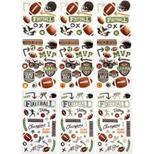 Alkar Store Paper House Productions Çıkartma Çeşitleri Paketi, Futbol, 3'lü Paket, 3 Parça